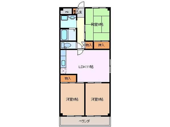 中川原駅 徒歩12分 5階の物件間取画像